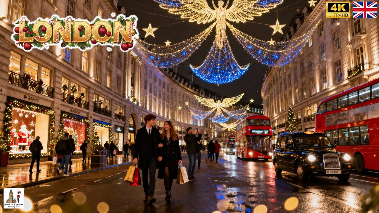Amazing Central London Night Walking Tour | 4K HDR Virtual Walk