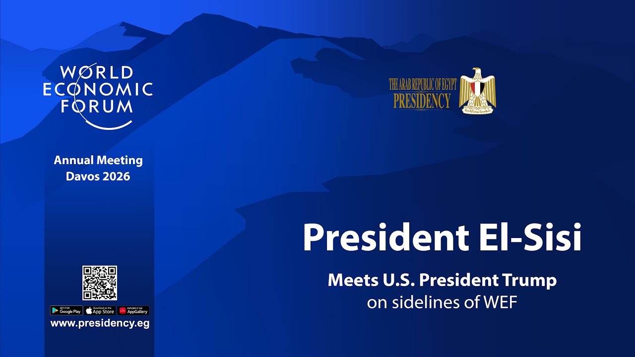 President El-Sisi Meets U.S. President Trump on Sidelines of WEF