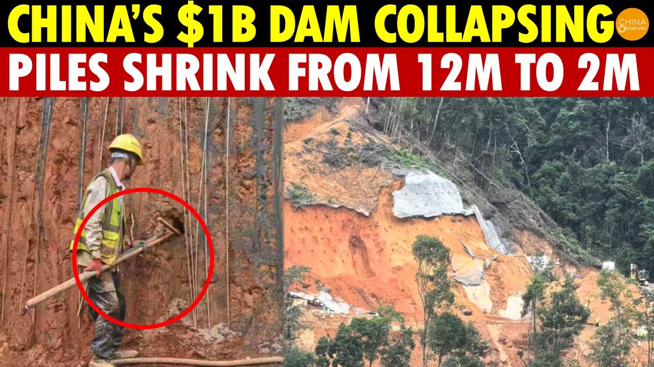 China’s $1 Billion Dam Is About to Collapse! Reinforcement Piles Shrink From 12M to Just 2M