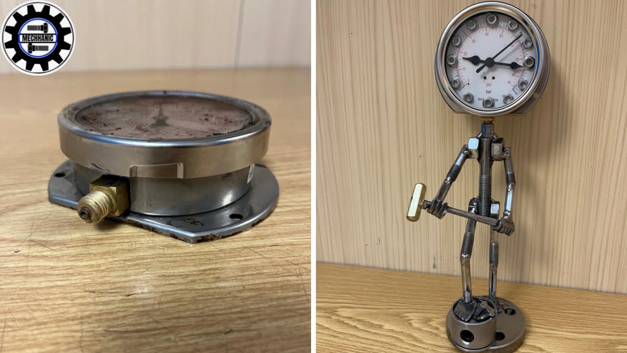 Let's turn scrap gauge into clock