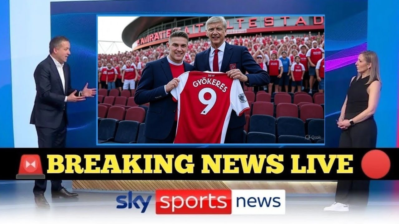 ARSEN WENGER WELCOMES VIKTOR GYÖKERES AS HE'S UNVAILLED AT THE EMIRATES ALLEGEDLY