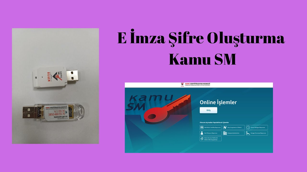 E İmza Şifre Oluşturma Kamu SM