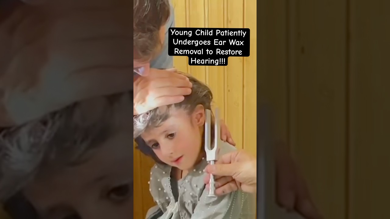 Young Child Patiently Undergoes Ear Wax Removal to Restore Hearing #hearingissue #earcanal #fyp