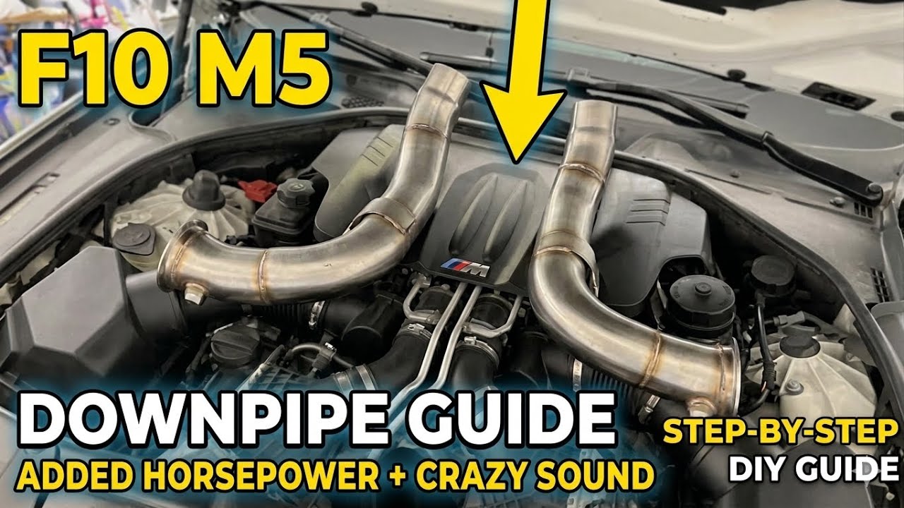 How to: BMW F10 M5 downpipe install Step-By-Step