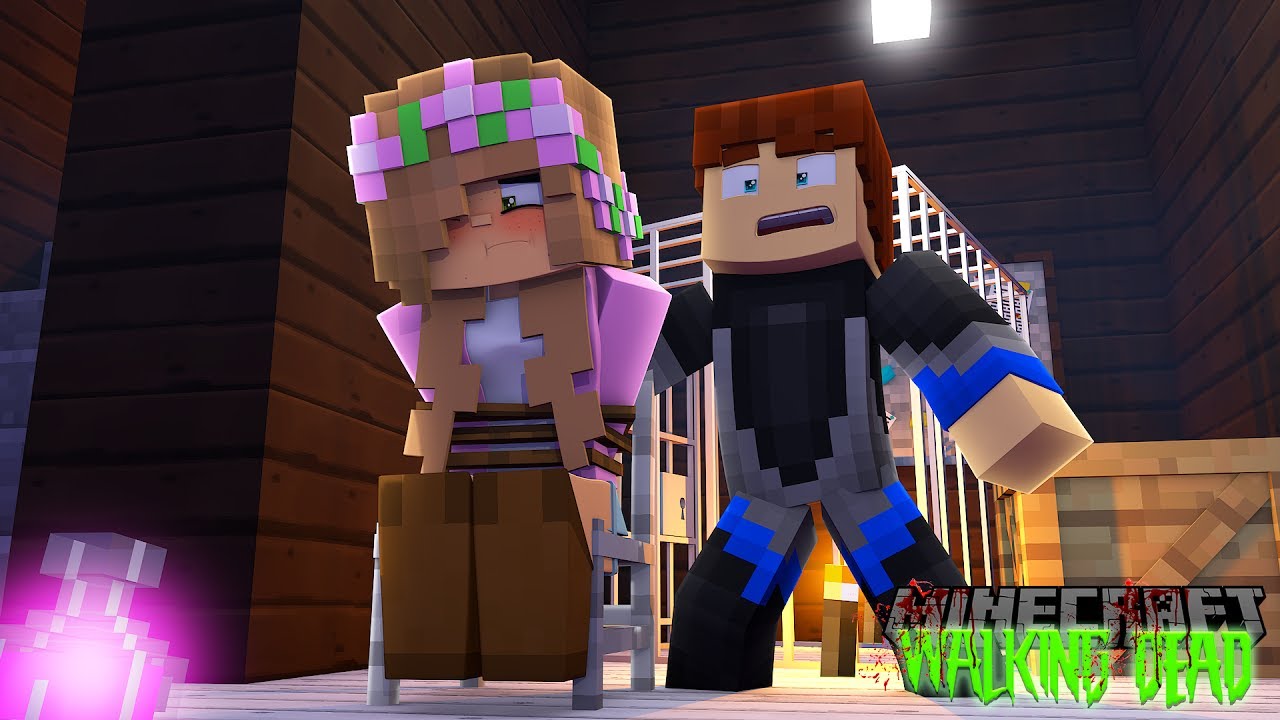 Minecraft THE WALKING DEAD - SCUBA STEVE CAPTURES LITTLE KELLY