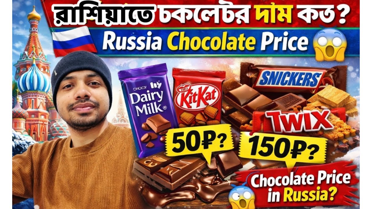 রাশিয়াতে চকলেটের দাম কত?🍫 🇷🇺 | Russia Chocolate price 🍫 | সত্যি রাশিয়াতে চকলেট এতো সস্তা 😱