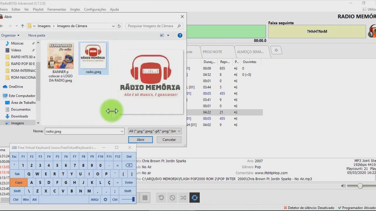Radio BOSS Configuração básica. Fade, Equalizador, Compressor, VU e Volume das Musicas +Nome e Logo.