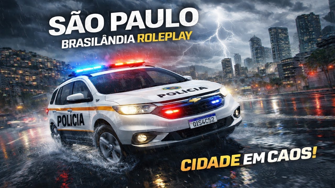 PERSEGUIÇÃO POLICIAL ÉPICA NA CHUVA! 🌧️🚓 - BRASILÂNDIA RP (FIVEM)