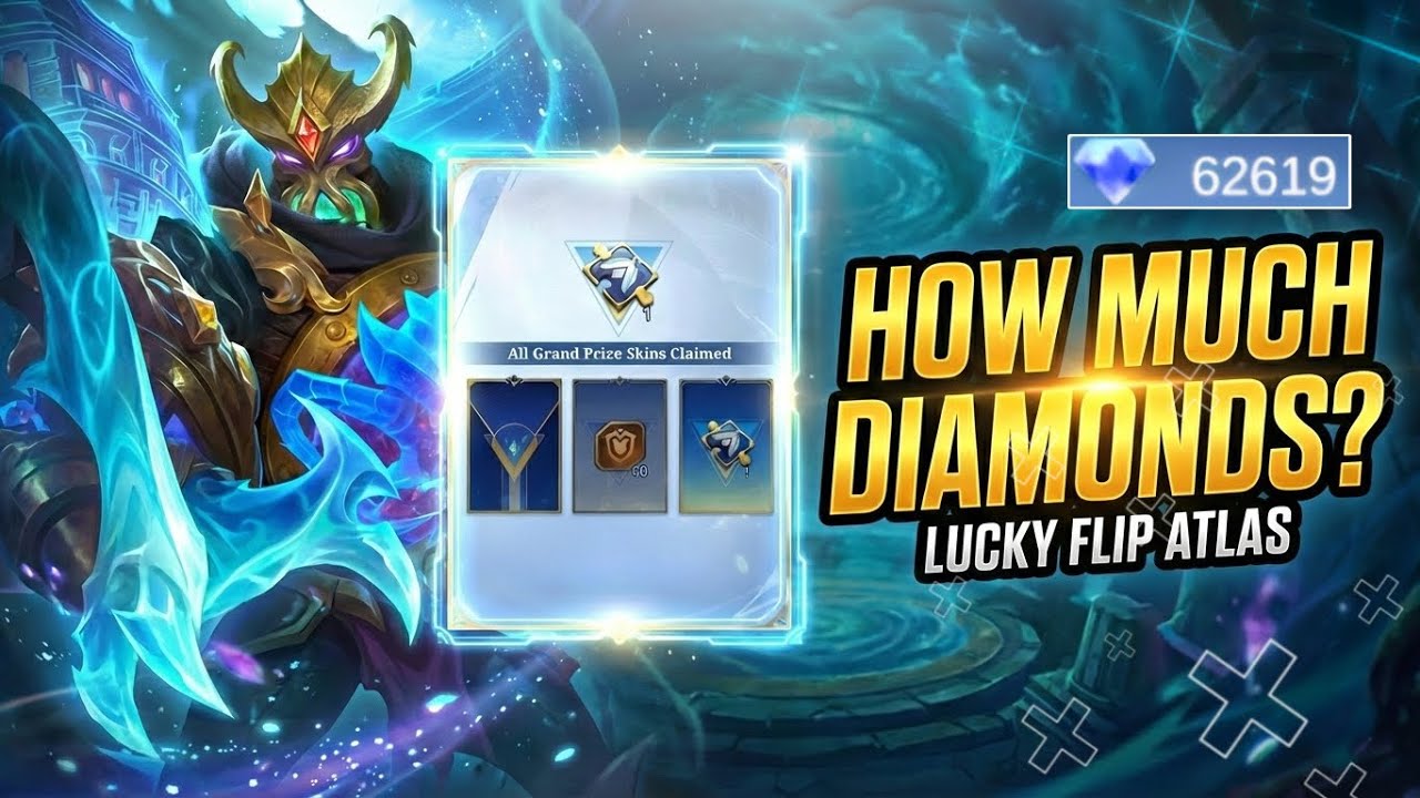HOW MUCH DIAMONDS💎 FOR ATLAS LUCKY FLIP EPIC SUNKEN CURSE SKIN | ZABUZA ML