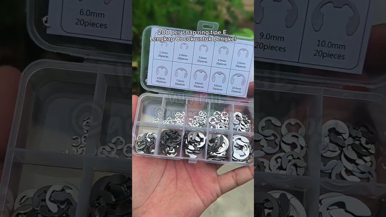 200 pcs klip snapring tipe e lengkap banget cocok buat bengkel dan pribadi 