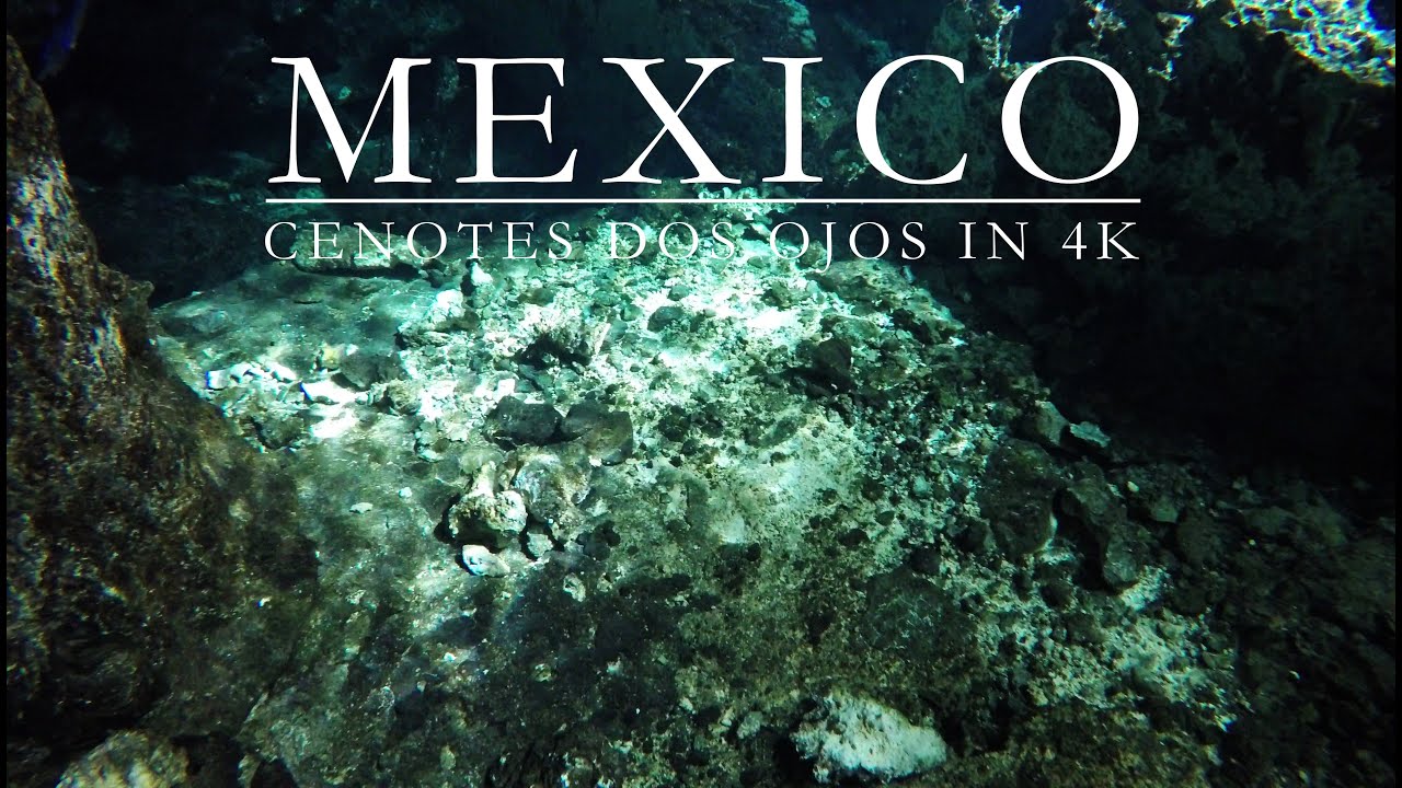 Mexico Cenotes Dos Ojos - cave snorkeling in tulum GoPro 4K