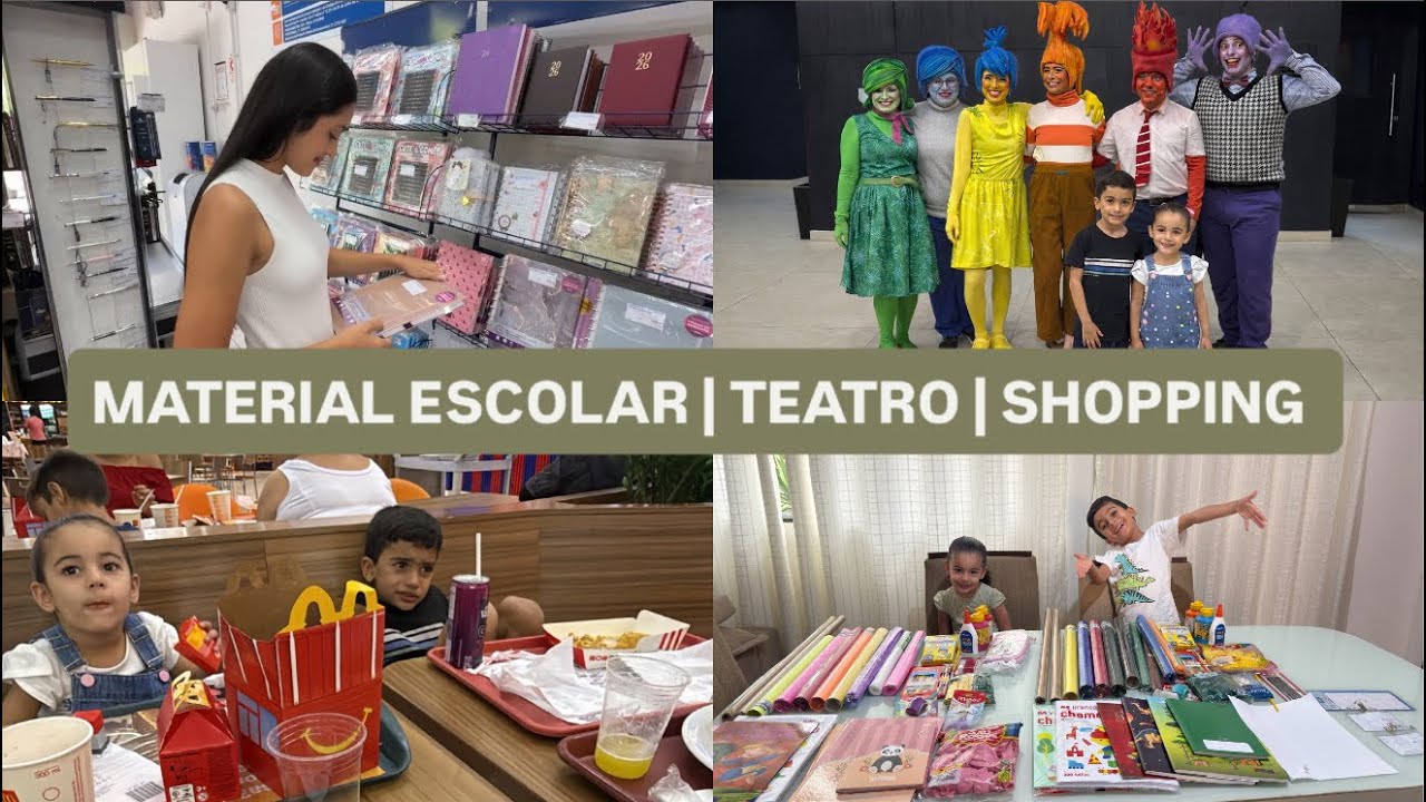 VLOG: Comprando os materiais escolares | fomos ao teatro|Eles amaram |lanche no shopping|LAÍS VELOSO