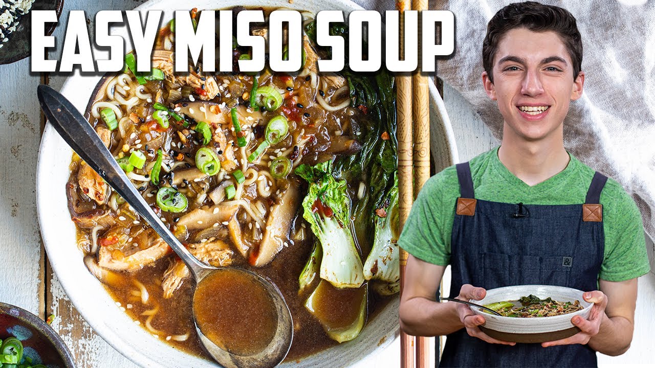 Wild Mushroom Miso Soup With Grilled Bok Choy | Eitan Bernath