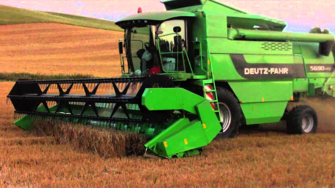 Getreideernte Dreschen 2012 John Deere & Deutz Fahr