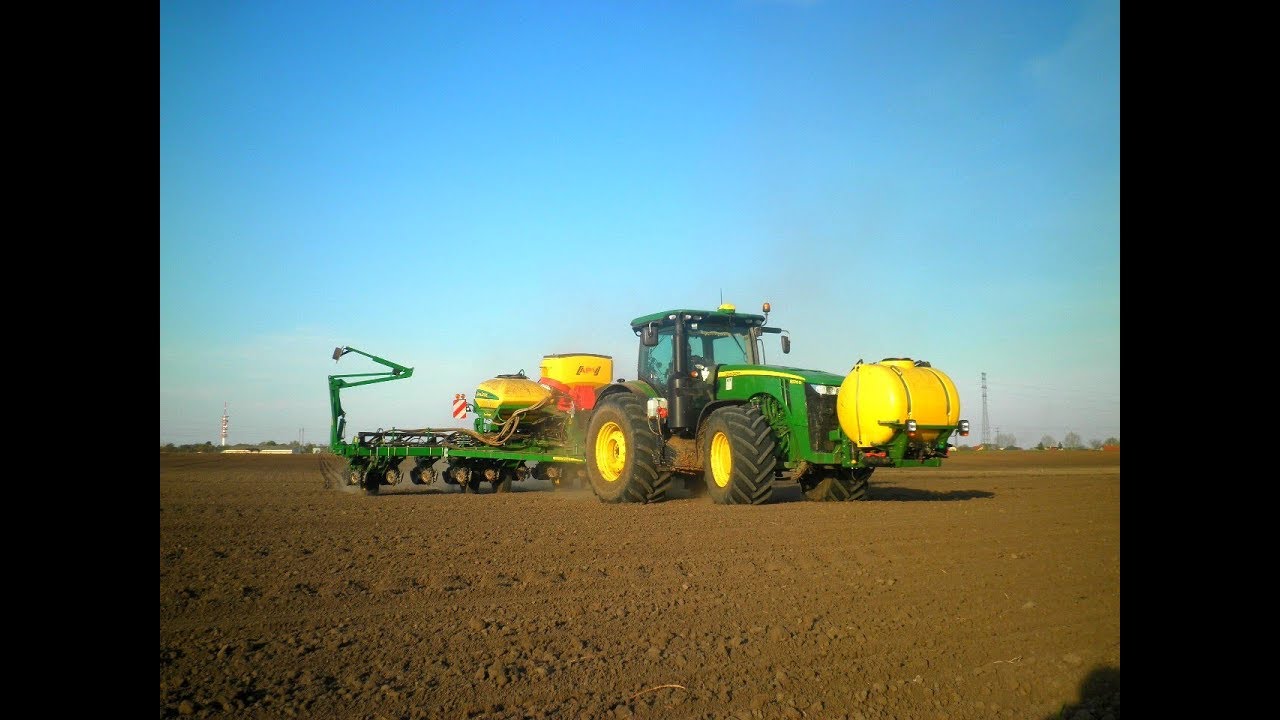 Horváth-Farm Kft. Napraforgó vetés 2018. John Deere 8370R