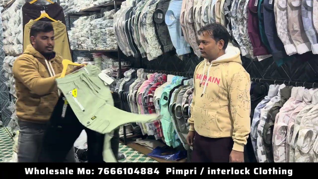 Pune Wholesale Jeans Shirt ₹:199 Jeans ₹:350  market track pant 150 /-Pune Pimpri market
