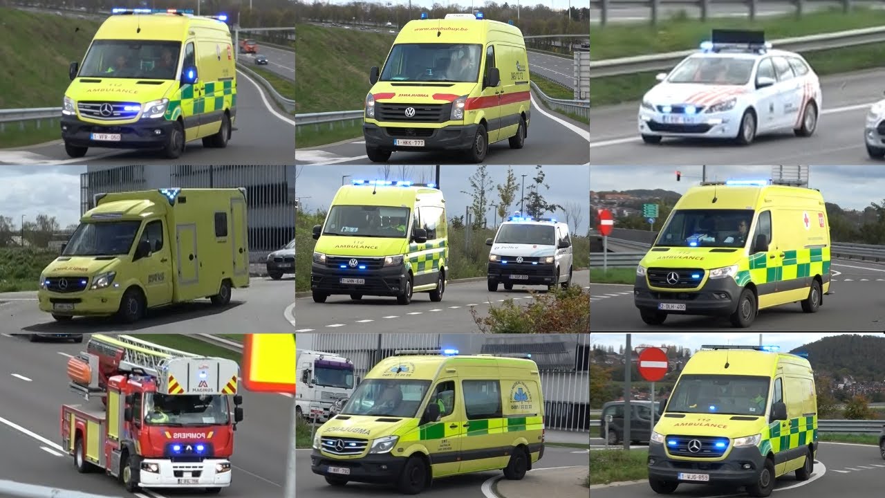 [PRIMEURS/BRITISH SIREN] Pompiers, Ambulance et Police en urgence au CHC Montlégia à Liège!