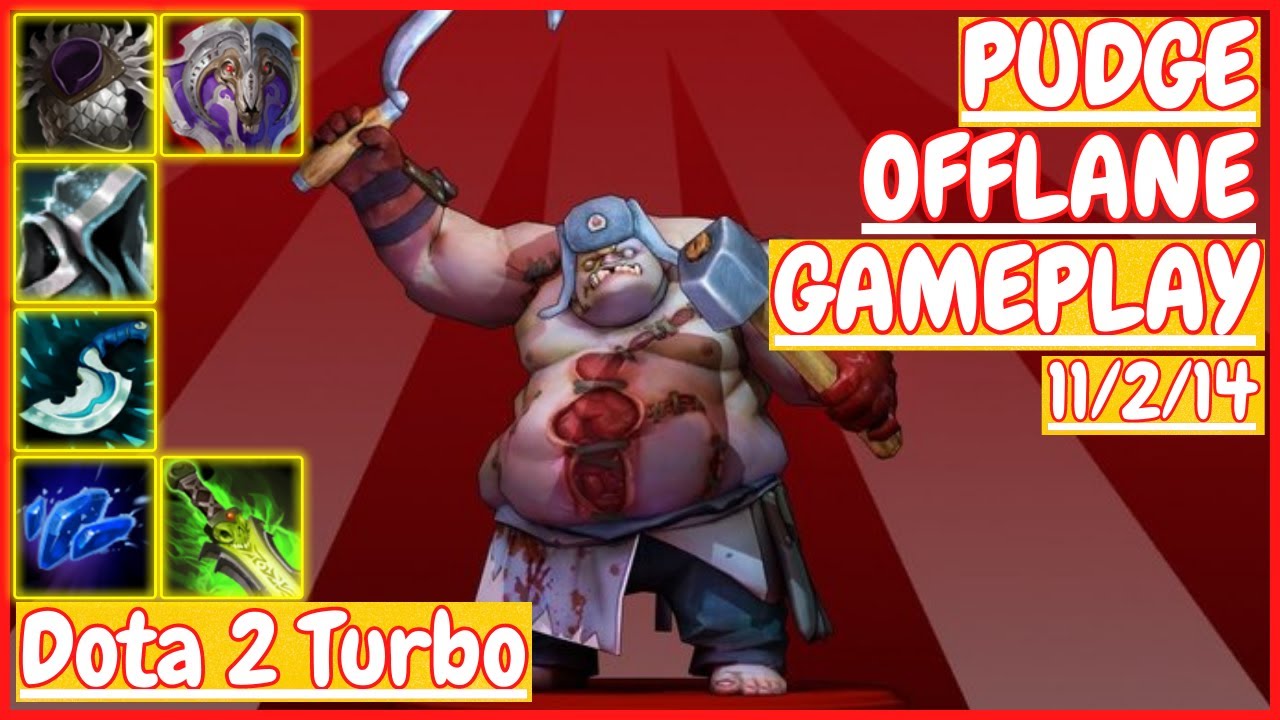 Pudge 11/2/14 [OFFLANE] [Gameplay DOTA 2 Turbo] 7.33