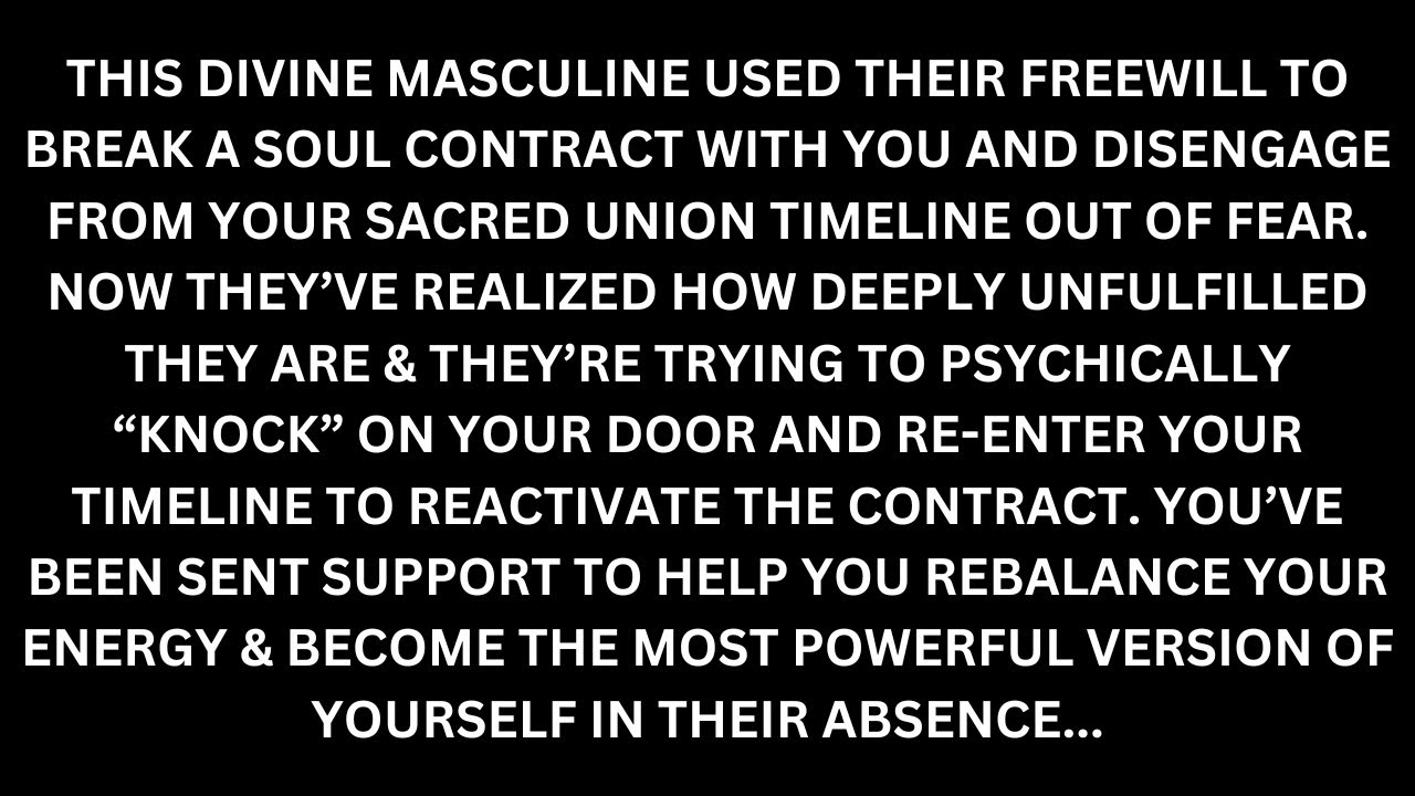 This Divine Masculine is Trying to Re-engage with Your Sacred Timeline... [Divine Feminine Reading]