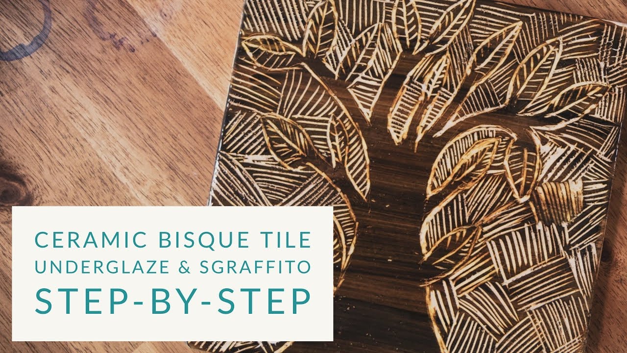 How to decorate Ceramic Tiles - apply underglaze & create designs using a sgraffito technique | Zart