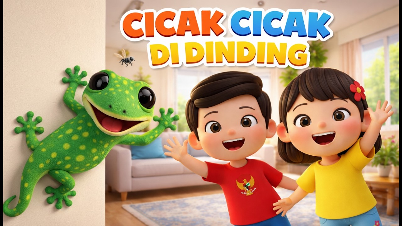 Cicak Cicak di Dinding 🦎 | Lagu Anak Lucu Populer | Animasi 3D Edukatif & Ceria