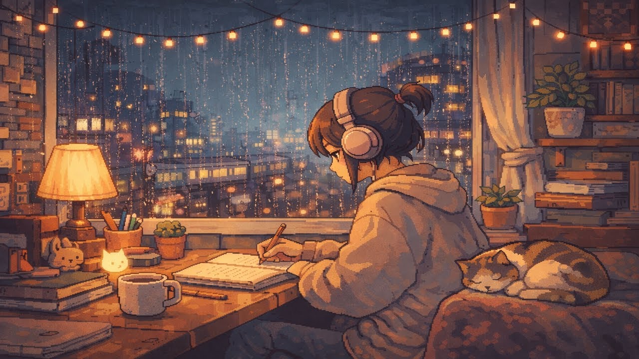 lofi hip hop radio 📚 beats to chill/study to 🌧️ rainy night vibes 24/7 Live