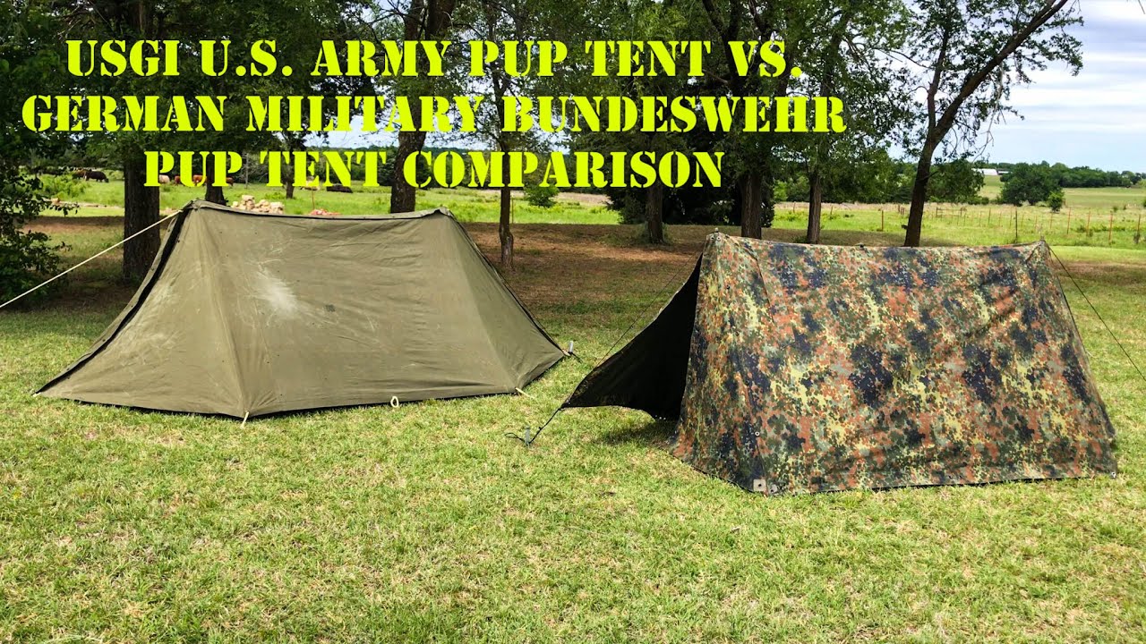 USGI Pup Tent/German Flecktarn “Bundeswehr” Pup Tent Comparison