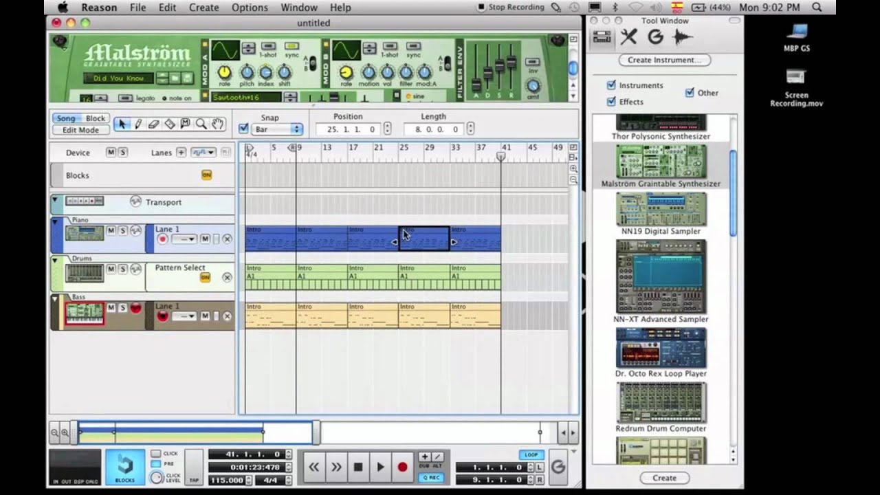 Cómo Exportar Tracks en Reason 5