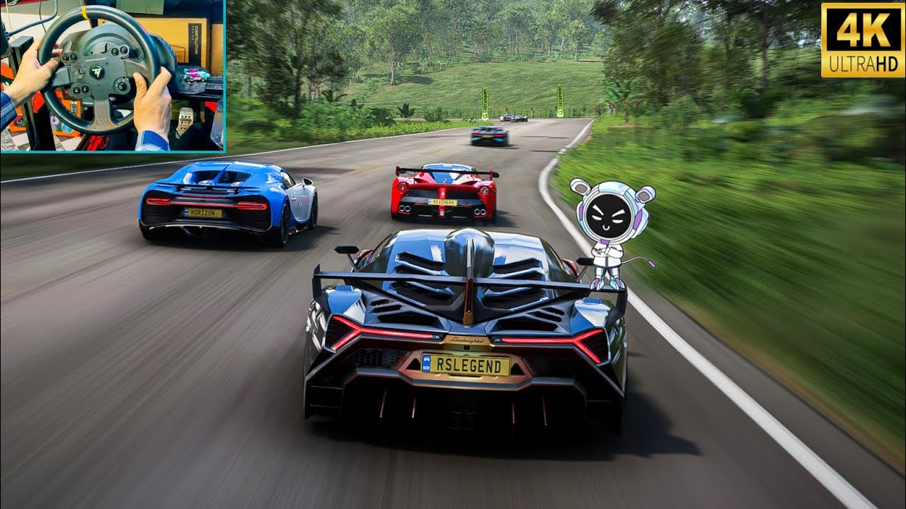 Ultimate Lamborghini Veneno Race – FH5 Steering Wheel Gameplay