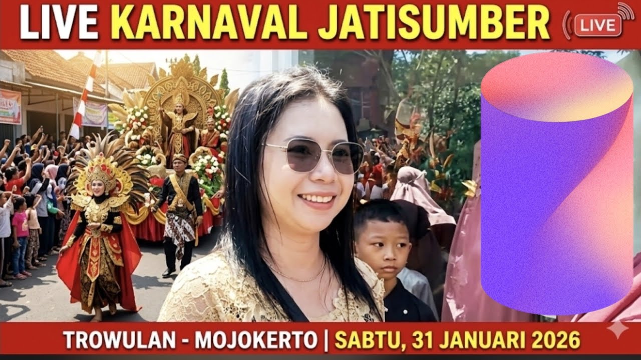 Live Karnaval Jatisumber Trowulan Mojokerto Jawa Timur sabtu 31 Januari 2026