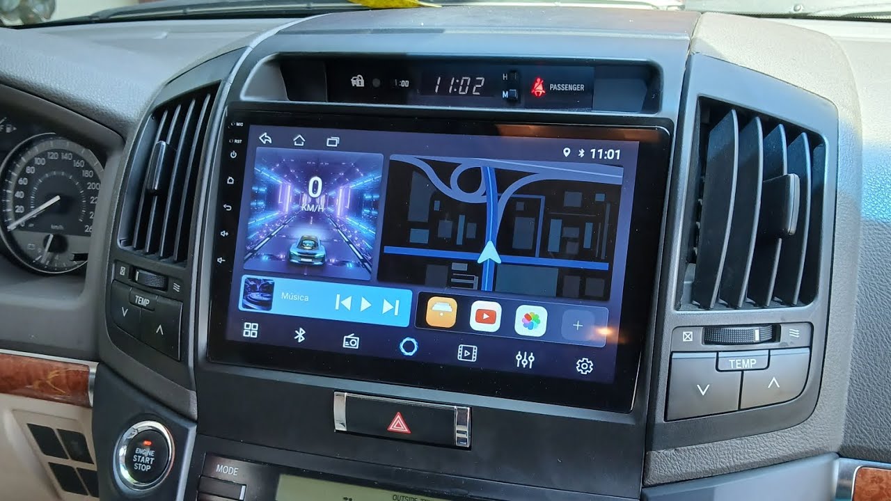 Central Multimídia Land Cruiser GXR (2008-2015) - Apple CarPlay & Android Auto - 4GB/64GB