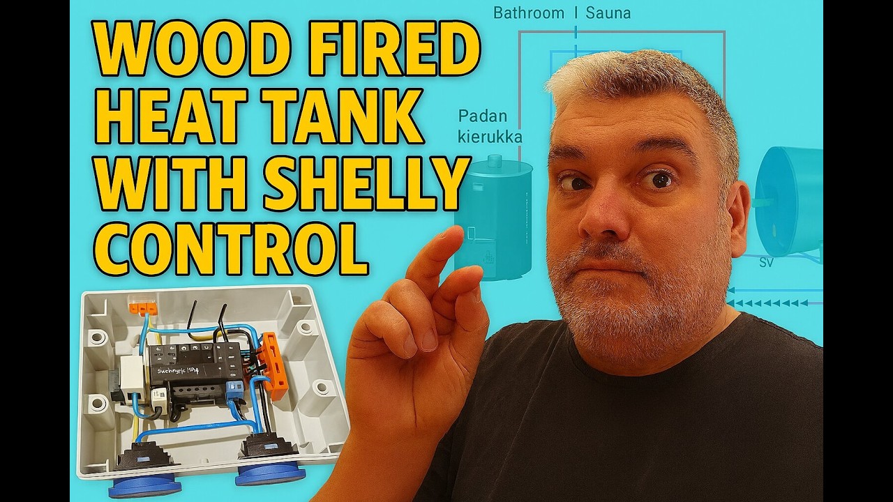 DIY Wood fired heat tank -system with Shelly control
