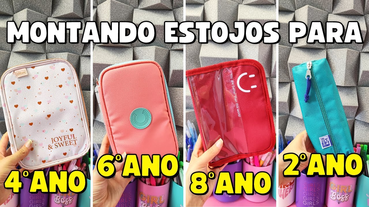 Montei 4 Estojos para 4 Séries Diferentes !! 4º ano, 6º ano, 8º ano e 2º ano do Ensino Médio!