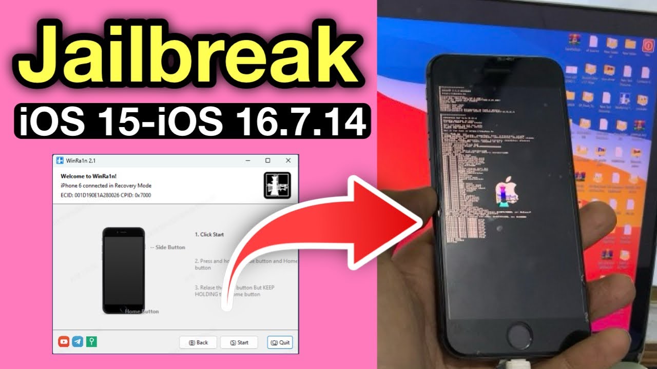 How to Jailbreak iOS 15 to iOS 16.7.14 By Winra1n Windows tool 2026