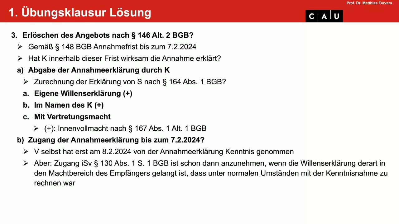 BGB AT – Folge 31: Drei Übungsklausuren