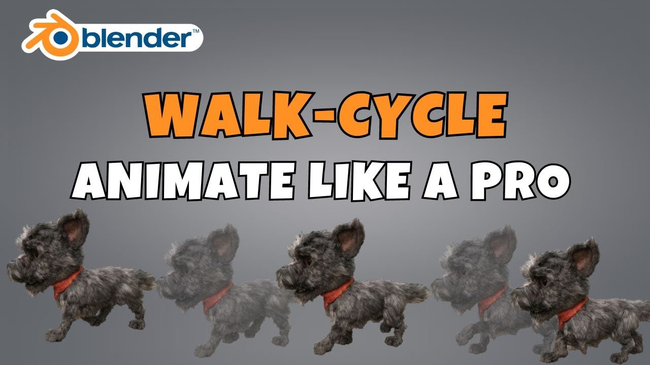Learn to Animate like a PRO in blender | Dog Walk-Cycle 3D Animation