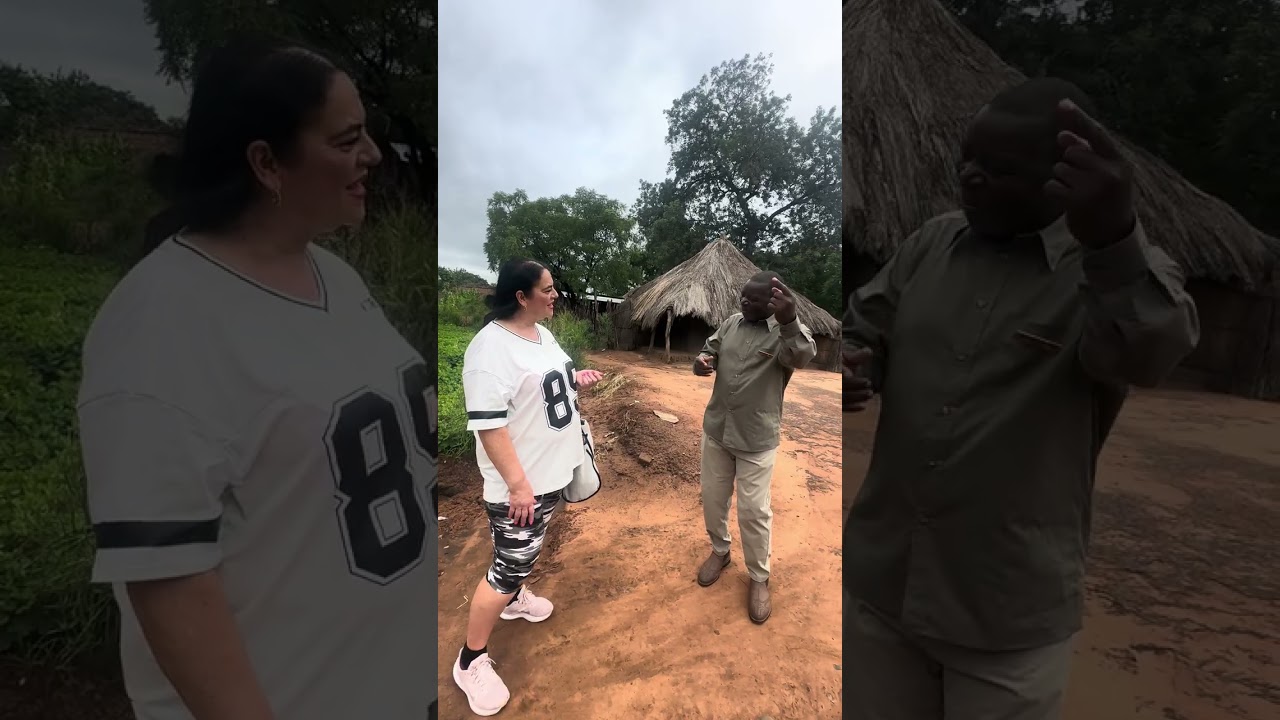 ❤️ I was so happy and excited meeting the beautiful people in the Zambian village 🇿🇲🛑❤️