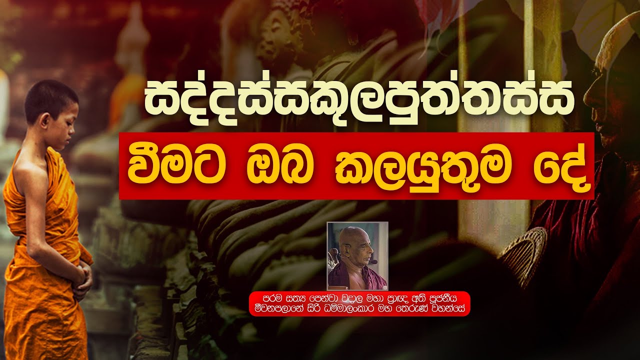 සද්දස්සකුලපුත්තස්ස වන්නට ඔබ කල යුතුම දේ | මීවනපලානේ සිරිධම්මාලංකාර මහතෙරුන් වහන්සේ | Damtharana