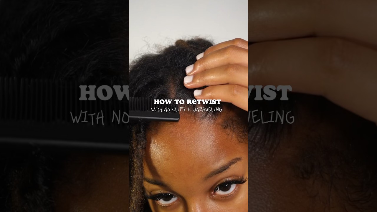I can teach you how to retwist with no clips.. #locs #retwist