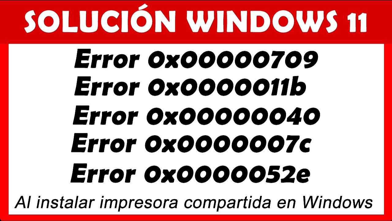 ✅ Instalar IMPRESORA COMPARTIDA en Windows 11 ⚠️ ERROR 0x00000709, 0x00000040, 0x0000007C, 0x52e