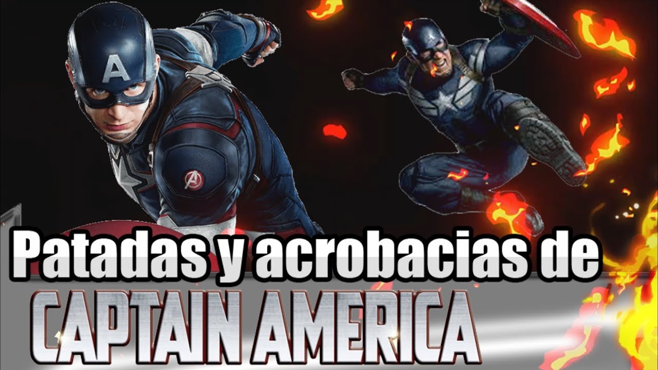 Intentando movimientos de Capitan America