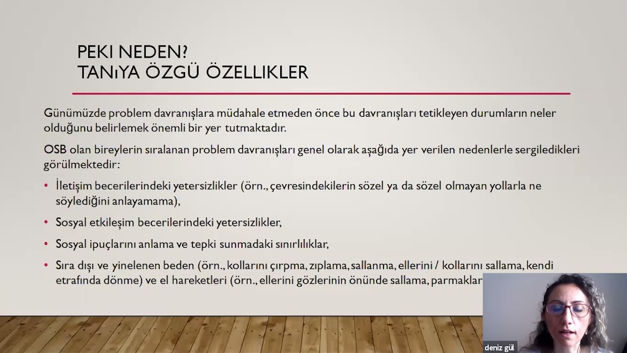 Doç. Dr. Seray Olçay - Otizm Spektrum Bozukluğunda Davranış Yönetimi