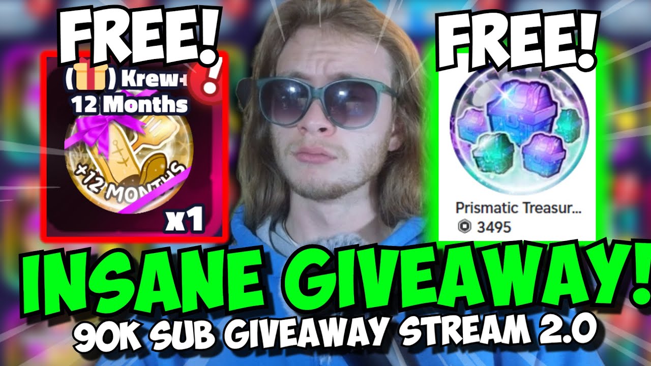 MEGA 90K SUB GIVEAWAY STREAM 2.0! FREE PRISM HUNTER & 12 MONTH KREW! | Spongebob TD
