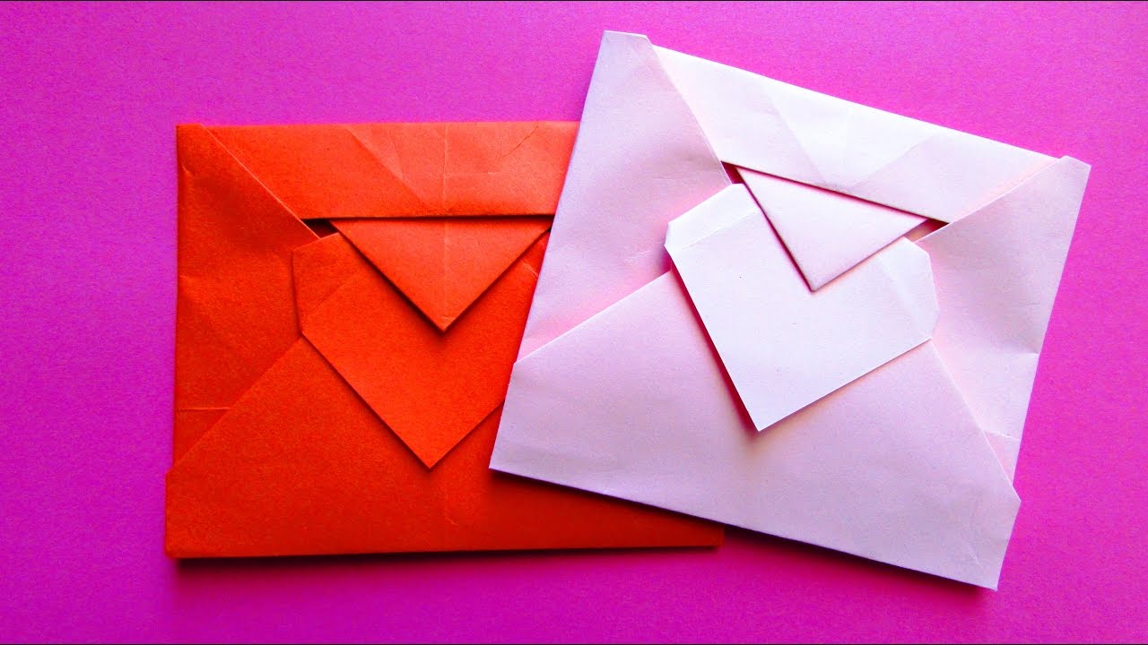 Origami : 💌 Enveloppe Cœur  ❤️