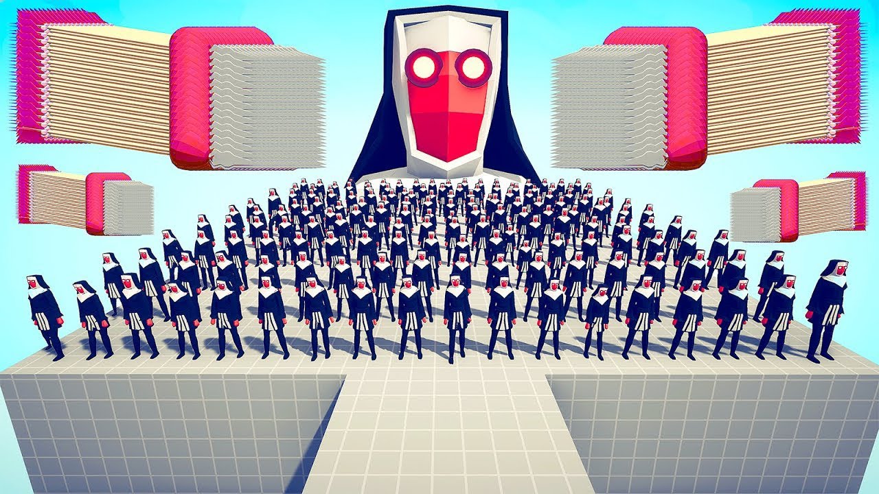 EVIL NUN + EVIL PRIEST ARMY vs EVERY GOD - Totally Accurate Battle Simulator 2023