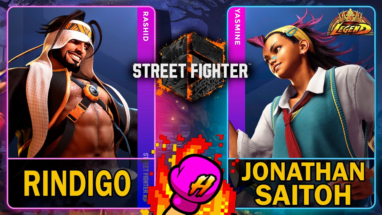 スト6 🥊Rindigo (ラシード  / RASHID) VS Jonathan Saitoh (ヤスミン / YASMINE)🥊ストリートファイター6🥊SF6🥊Street Fighter 6