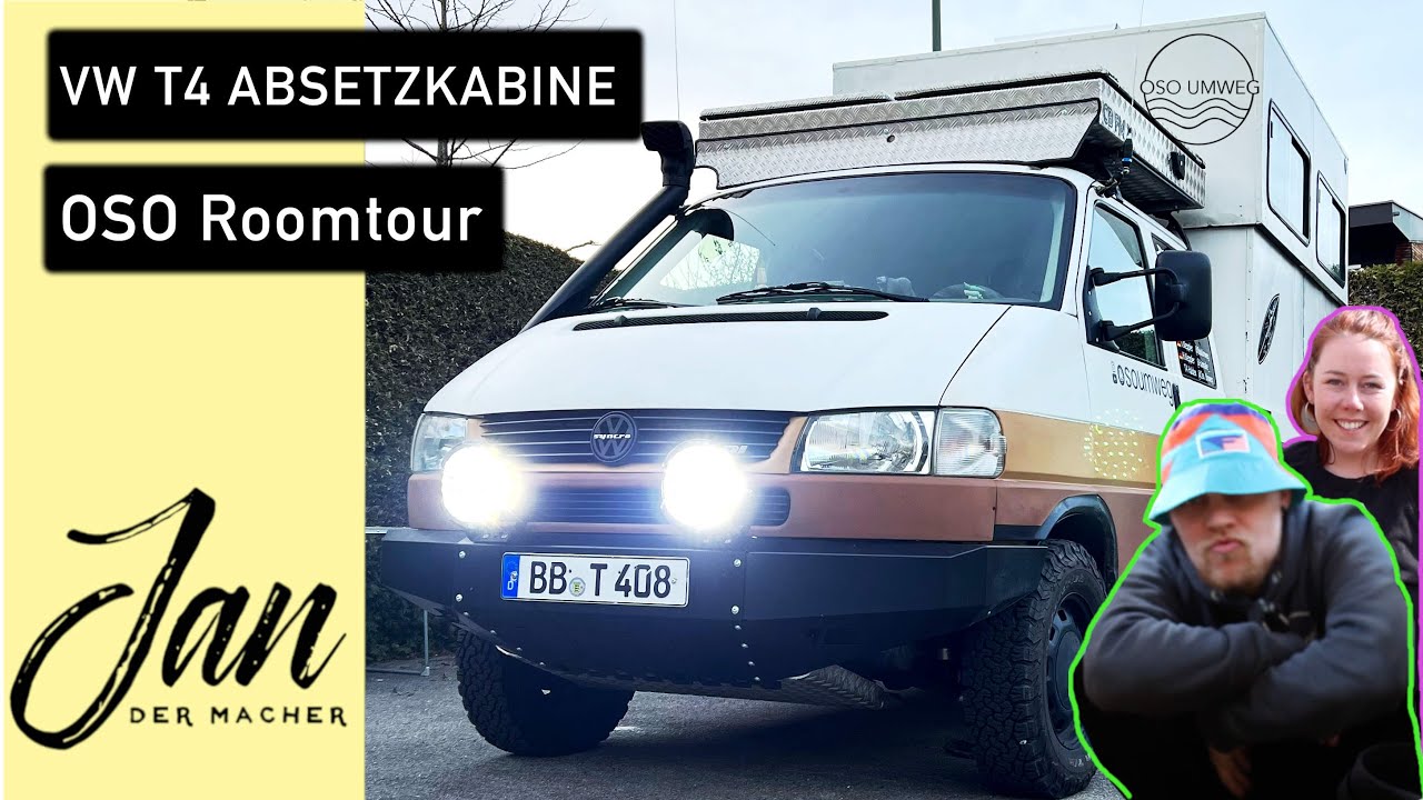Mega cool selbst gebaute Absetzkabine auf einem VW T4 Syncro Doka - OSO ROOMTOUR