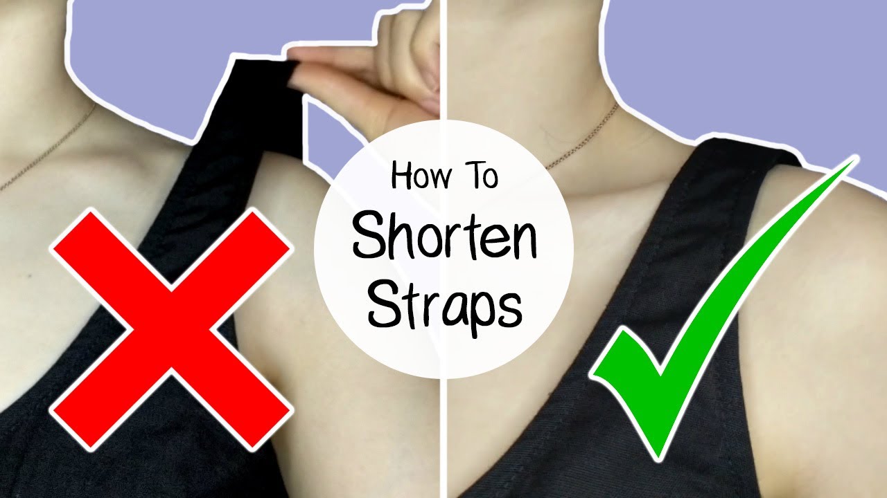 How to SHORTEN STRAPS on clothes | QUICK FIX (no sewing machine needed)
