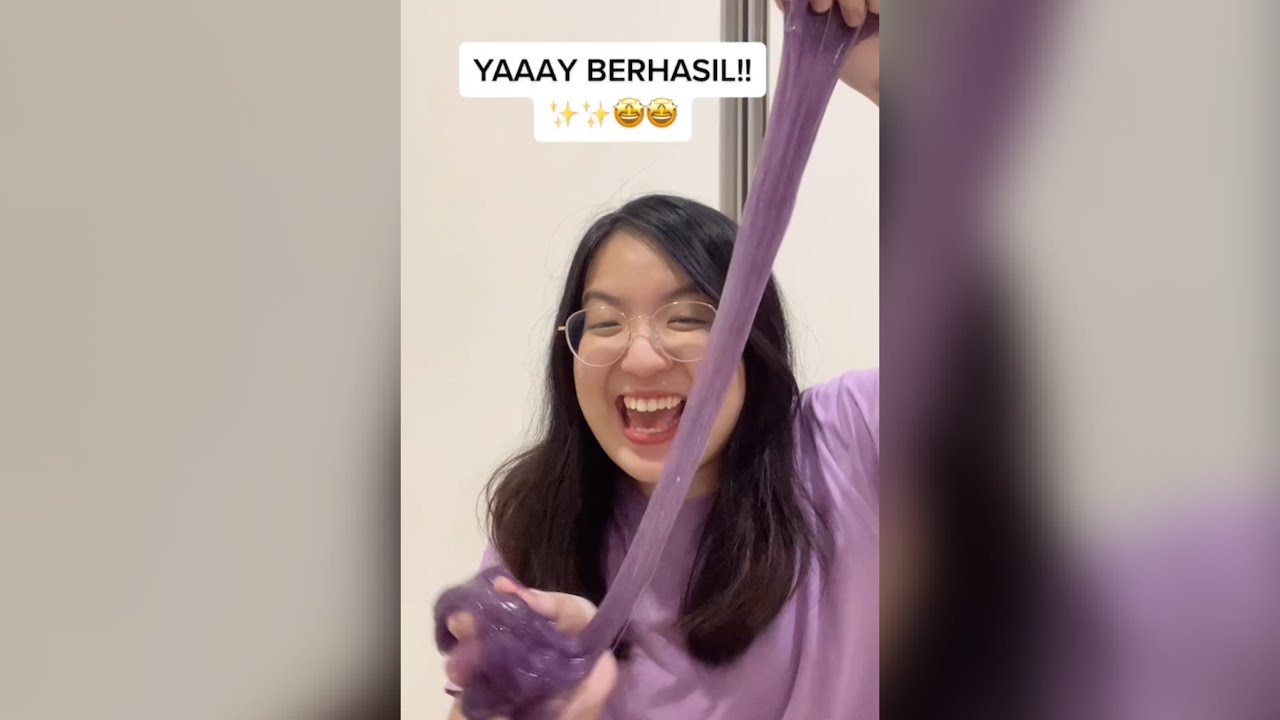 PERTAMA KALI BIKIN SLIME 😍❤️✨ YEY BERHASIL!! #shorts #meissie #slime