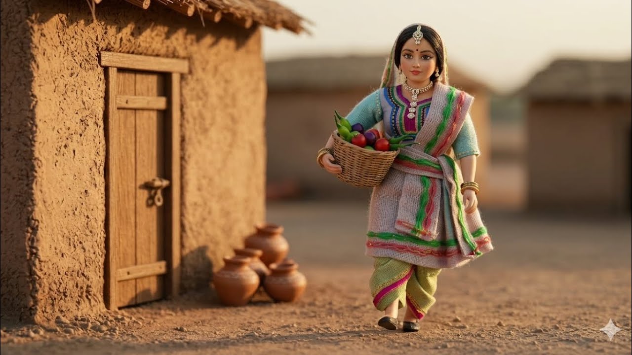 Miniature Doll Roti Sabzi Cooking ASMR | Indian Village Tiny Kitchen Cooking